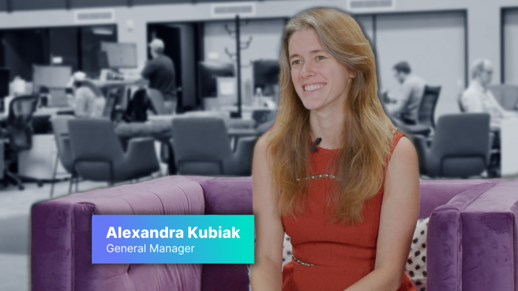 Startpage General Manager Alexandra Kubiak smiling during an interview